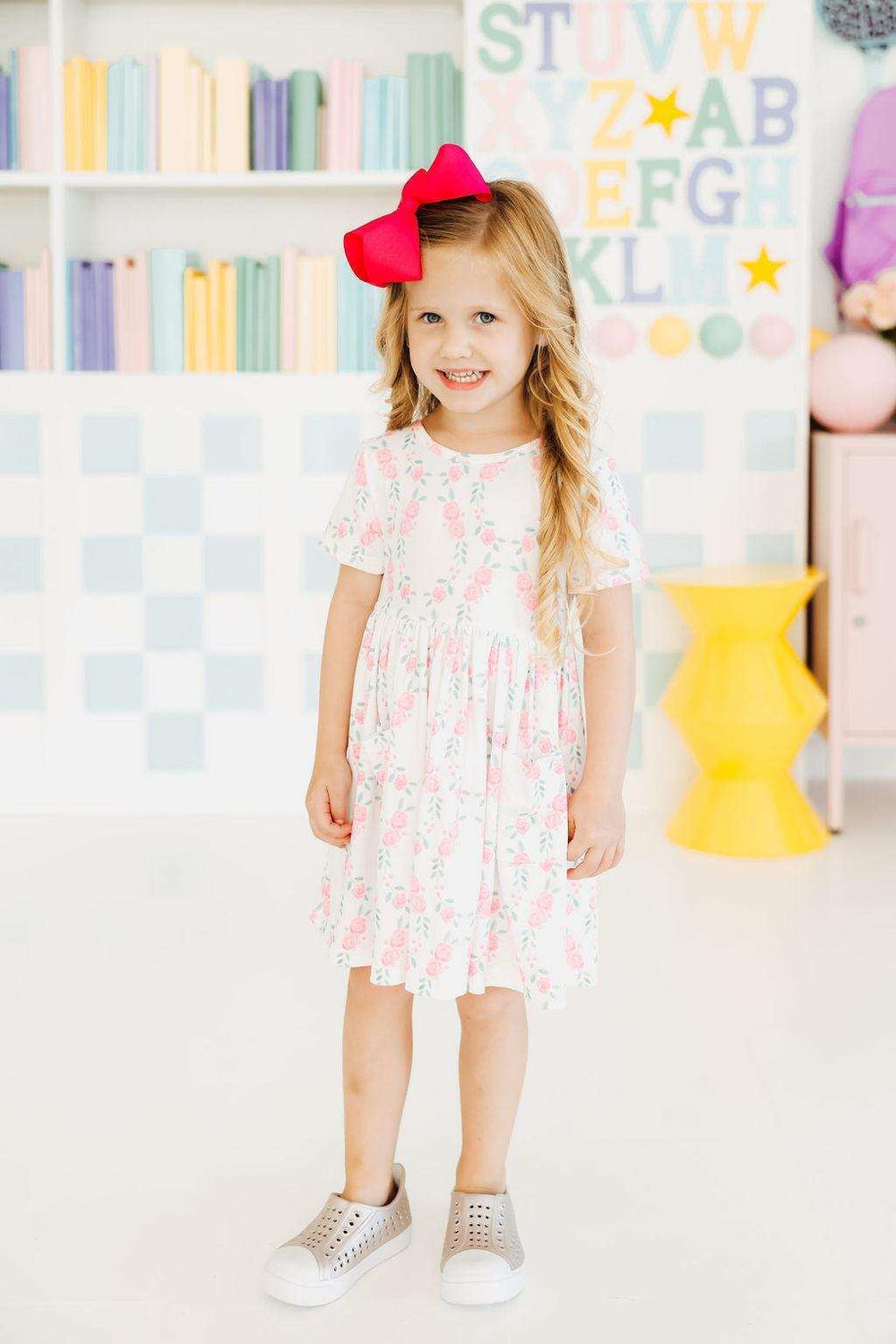 SALE Rosie Posie S/S Pocket Twirl Dress - Mila & Rose ® - Flyclothing LLC