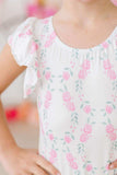 Rosie Posie S/S Flutter Sleeve Leotard - Mila & Rose ® - Flyclothing LLC