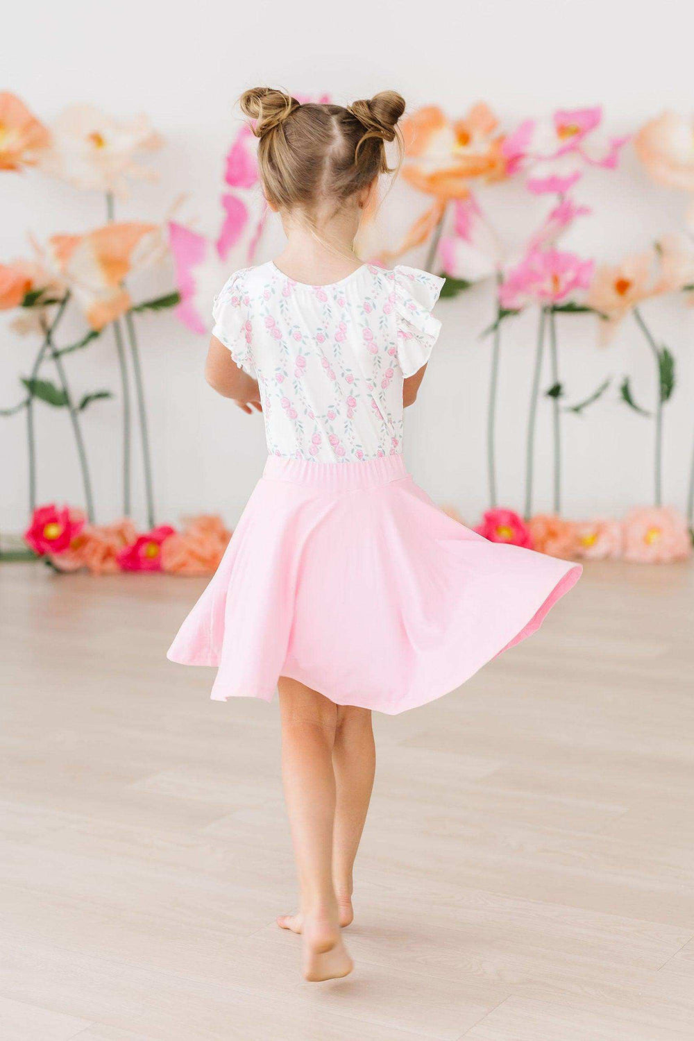 Rosie Posie S/S Flutter Sleeve Leotard - Mila & Rose ® - Flyclothing LLC