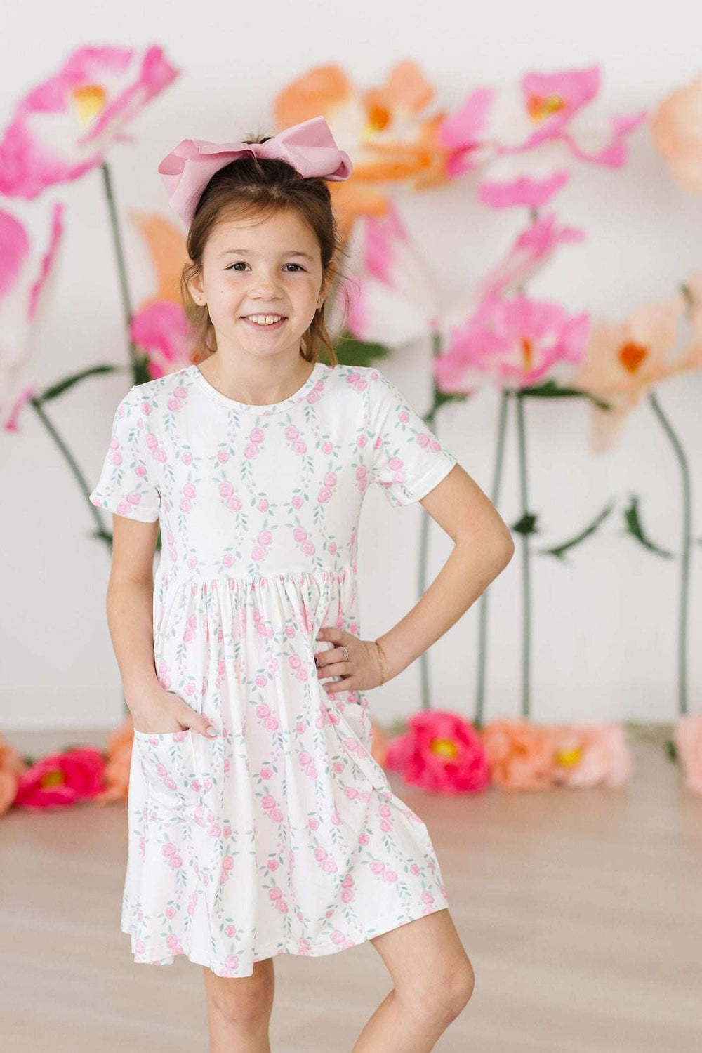 SALE Rosie Posie S/S Pocket Twirl Dress - Mila & Rose ® - Flyclothing LLC