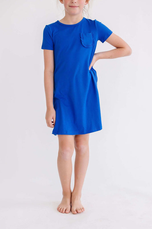 Royal Blue T-Shirt Dress - Mila & Rose ® - Flyclothing LLC