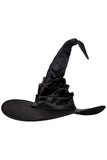 Daisy Corsets Black Satin Ruched Witch Hat - Daisy Corsets - Flyclothing LLC