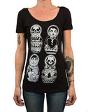 Black Market Art Company Russian Dolls Women's Scoop Neck T-Shirt - Black Market Art Company - Flyclothing LLC