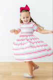Pastel Stripes S/S Pocket Twirl Dress