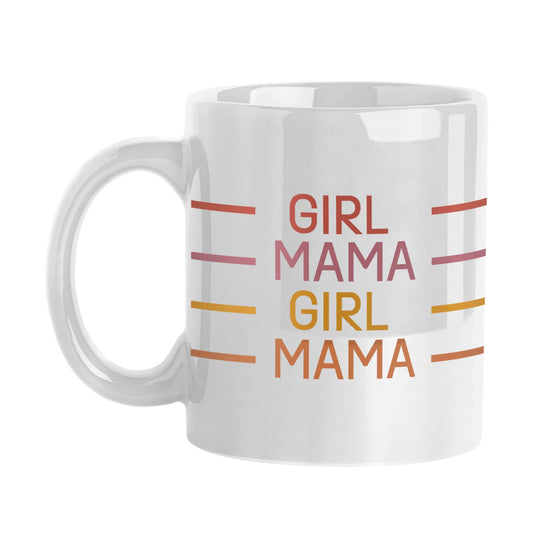 Mothers Day 11oz Girl Mama White Sublimated Mug - Logo Brands - Flyclothing LLC