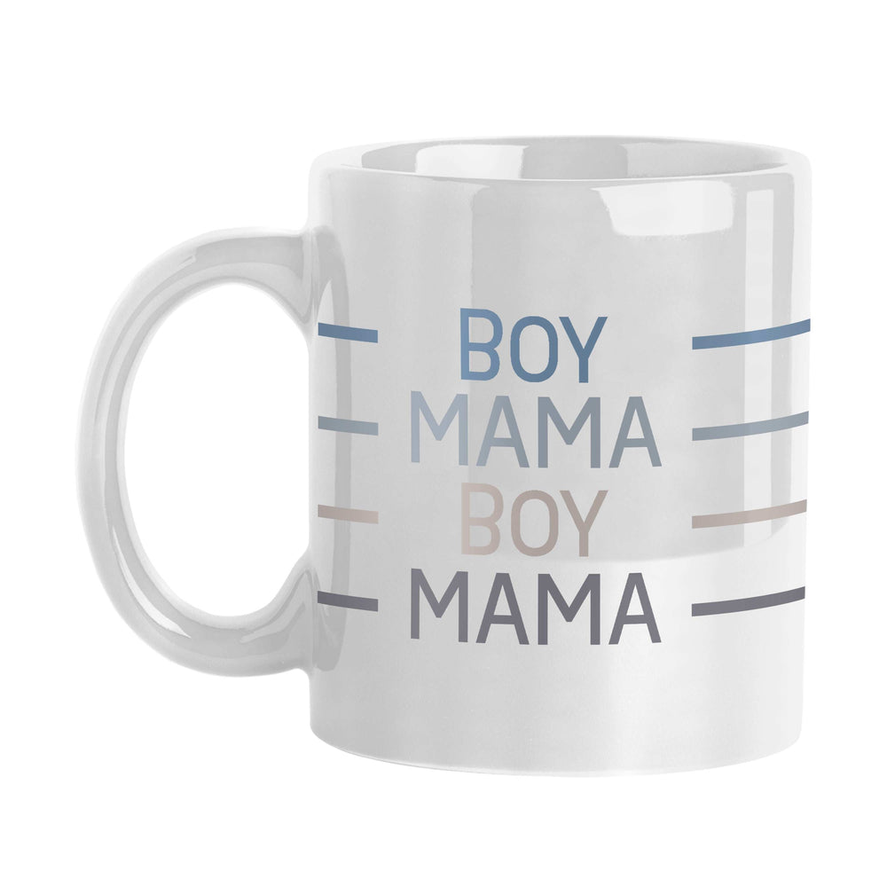 Mothers Day 15oz Boy Mama White Sublimated Mug - Logo Brands - Flyclothing LLC