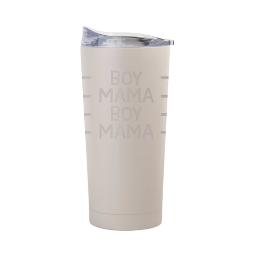 Mothers Day 20oz Boy Mama Sand Powder Coat Tumbler - Logo Brands - Flyclothing LLC