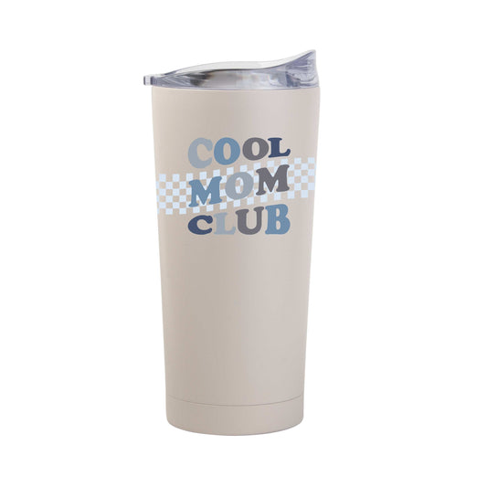 Mothers Day Blue Cool Moms Club Sand 20oz Powder Coat Tumbler - Logo Brands - Flyclothing LLC
