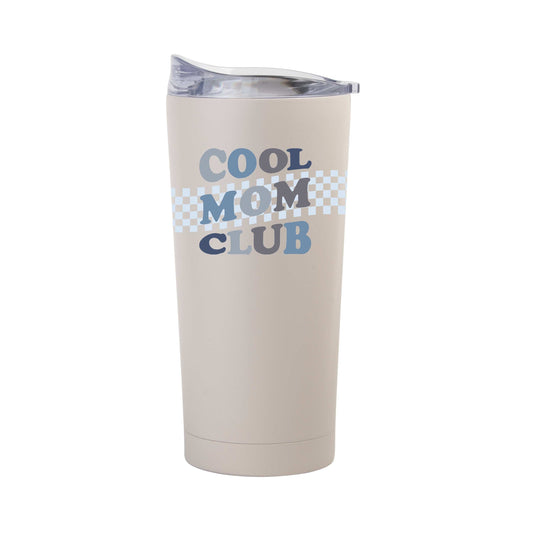 Mothers Day Blue Cool Moms Club Sand 20oz Powder Coat Tumbler - Logo Brands - Flyclothing LLC