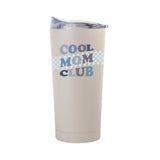 Mothers Day Blue Cool Moms Club Sand 20oz Powder Coat Tumbler - Logo Brands - Flyclothing LLC