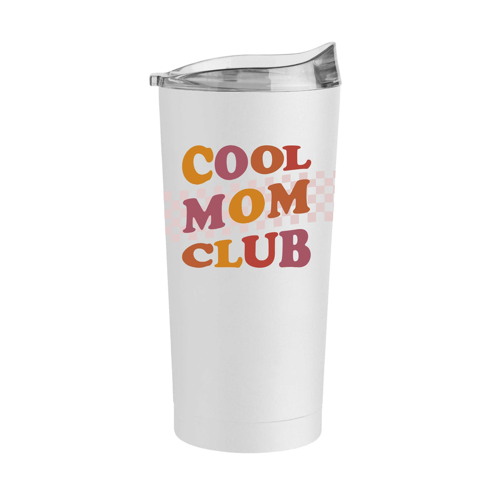 Mothers Day 20oz Cool Mom Club White Powder Coat Tumbler - Logo Brands - Flyclothing LLC