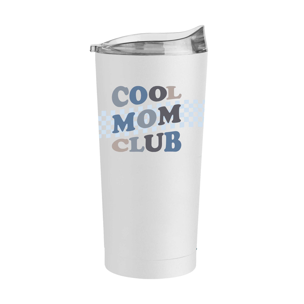 Mothers Day Blue Cool Moms Club White 20oz Powder Coat Tumbler - Logo Brands - Flyclothing LLC