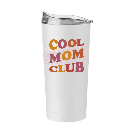 Mothers Day 20oz Cool Mom Club White Powder Coat Tumbler - Logo Brands - Flyclothing LLC