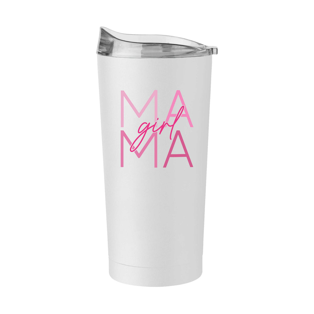 Mothers Day 20oz Girl Mama White Powder Coat Tumbler - Logo Brands - Flyclothing LLC