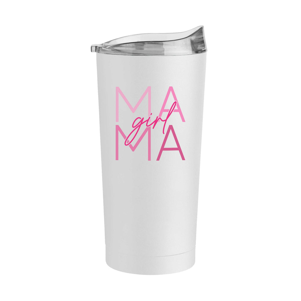 Mothers Day 20oz Girl Mama White Powder Coat Tumbler - Logo Brands - Flyclothing LLC