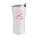 Mothers Day 20oz Girl Mama White Powder Coat Tumbler - Logo Brands - Flyclothing LLC