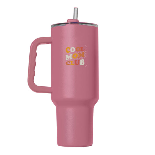 Mothers Day 40oz Cool Mom Club Berry Powder Coat Tumbler - Logo Brands - Flyclothing LLC