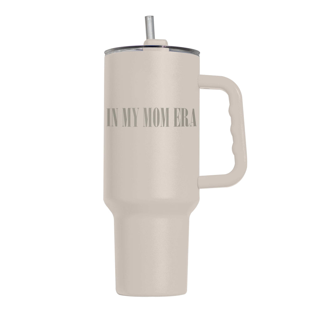 Mothers Day In My Mom Era Sand 40oz Powder Coat Tumbler - Logo Brands - Flyclothing LLC