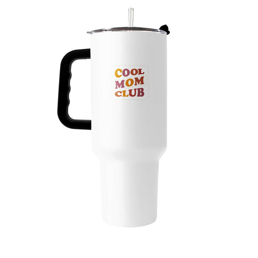 Mothers Day 40oz Cool Mom Club White Powder Coat Tumbler - Logo Brands - Flyclothing LLC