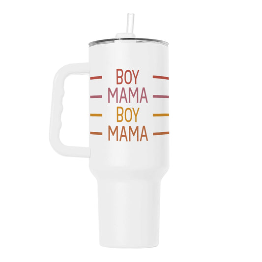 Mothers Day 40oz Girl Mama White Powder Coat Tumbler - Logo Brands - Flyclothing LLC