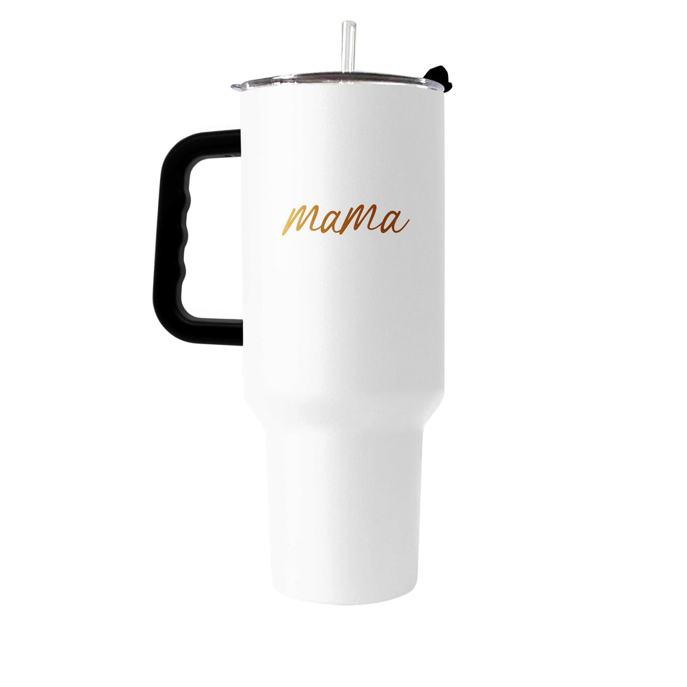 Mothers Day 40oz Mama White Powder Coat Tumbler - Logo Brands - Flyclothing LLC