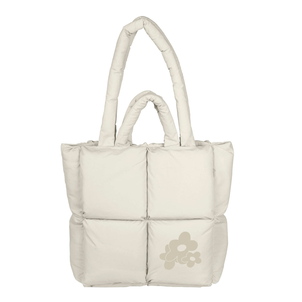 Spring Colorful Flower Trio Sand Puff Tote - Logo Brands - Flyclothing LLC