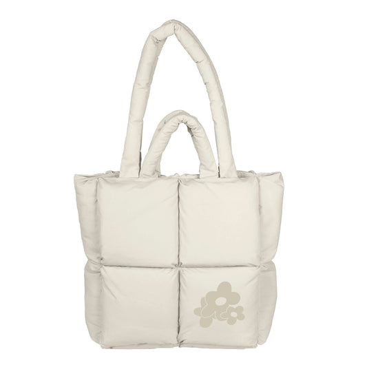 Spring Colorful Flower Trio Sand Puff Tote - Logo Brands - Flyclothing LLC