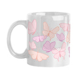 Spring 15oz Repeating Butterfly White Sublimated Mug - Logo Brands - Flyclothing LLC
