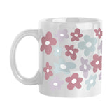 Spring 15oz Repeating Colorful Flowers White Sublimated Mug - Logo Brands - Flyclothing LLC