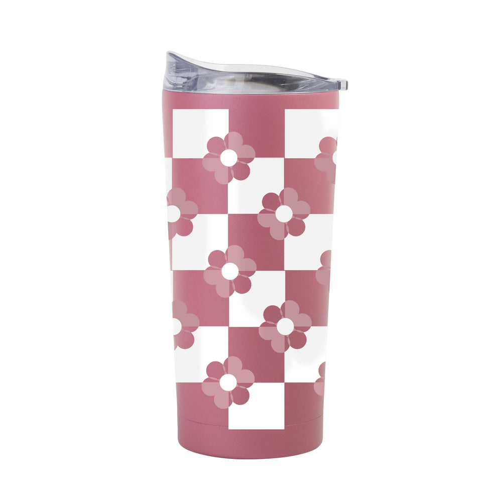 Spring 20oz Checkered Flower Berry Powder Coat Tumbler - Logo Brands - Flyclothing LLC