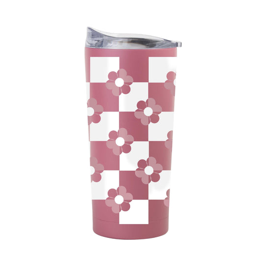 Spring 20oz Checkered Flower Berry Powder Coat Tumbler - Logo Brands - Flyclothing LLC