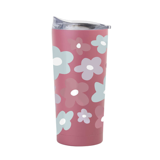 Spring 20oz Repeating Colorful Flowers Berry Powder Coat Tumbler - Logo Brands - Flyclothing LLC