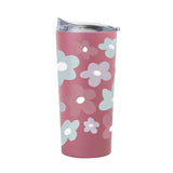 Spring 20oz Repeating Colorful Flowers Berry Powder Coat Tumbler - Logo Brands - Flyclothing LLC