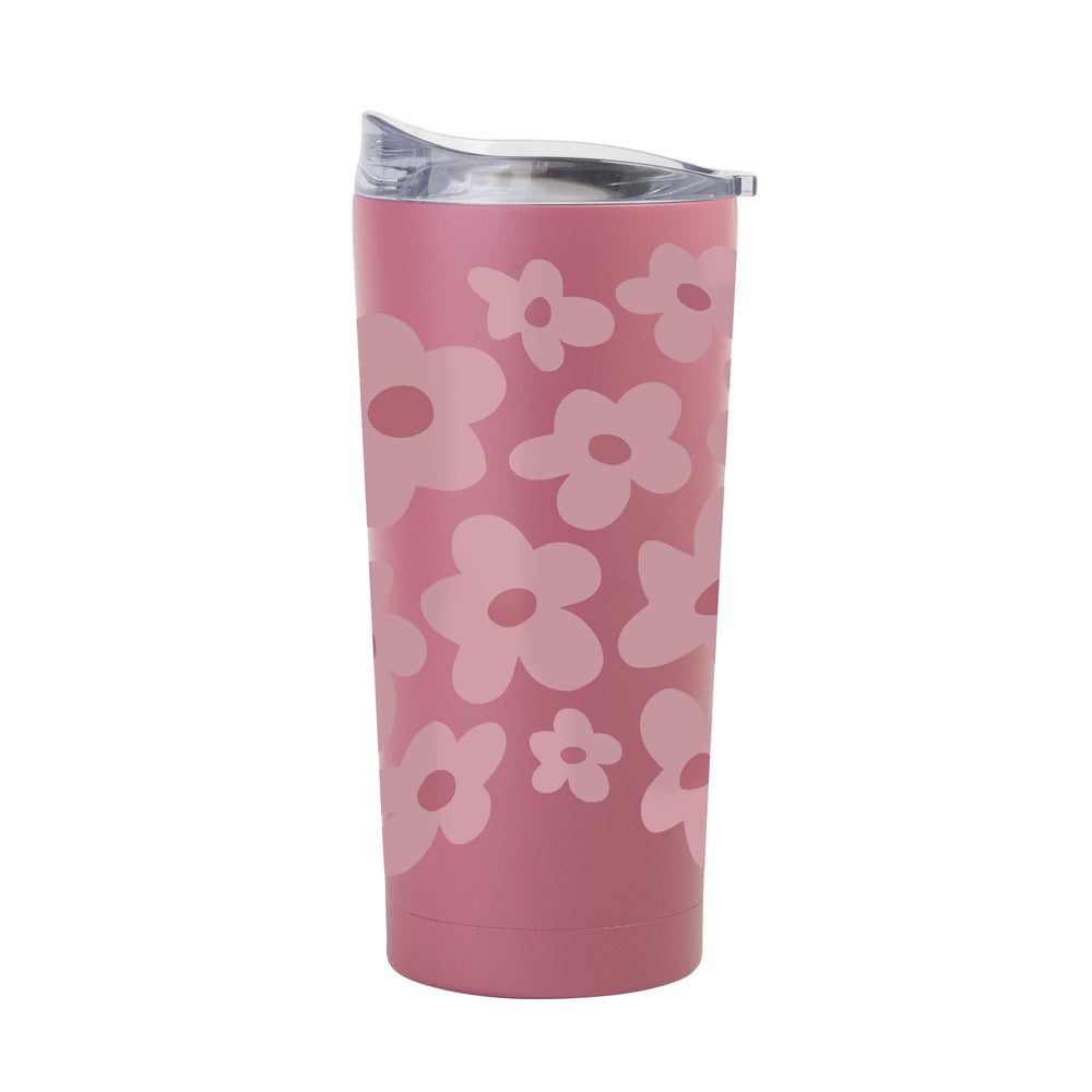 Spring 20oz Tonal Repeating Colorful Flowers Berry Powder Coat Tumbler - Logo Brands - Flyclothing LLC