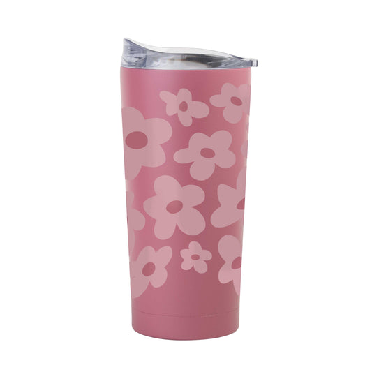 Spring 20oz Tonal Repeating Colorful Flowers Berry Powder Coat Tumbler - Logo Brands - Flyclothing LLC