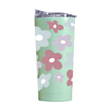 Spring 20oz Repeating Colorful Flowers Cove Powder Coat Tumbler - Logo Brands - Flyclothing LLC