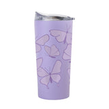 Spring 20oz Tonal Repeating Butterfly Lavender Powder Coat Tumbler - Logo Brands - Flyclothing LLC