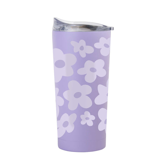 Spring 20oz Tonal Repeating Colorful Flowers Lavender Powder Coat Tumbler - Logo Brands - Flyclothing LLC