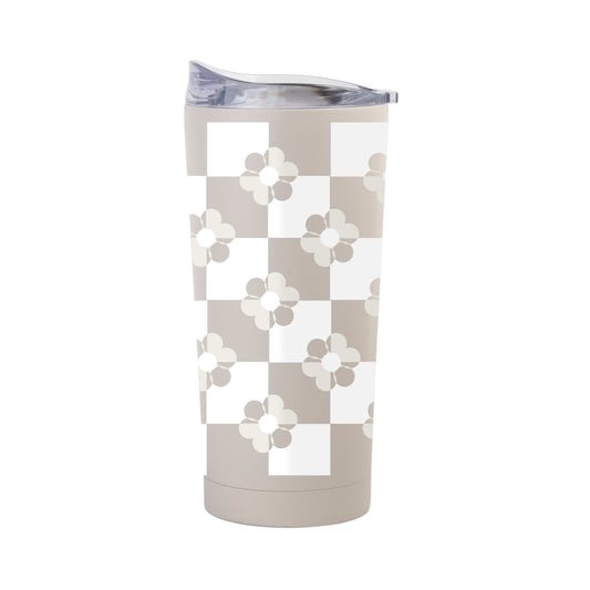 Spring 20oz Checkered Flower Sand Powder Coat Tumbler - Logo Brands - Flyclothing LLC