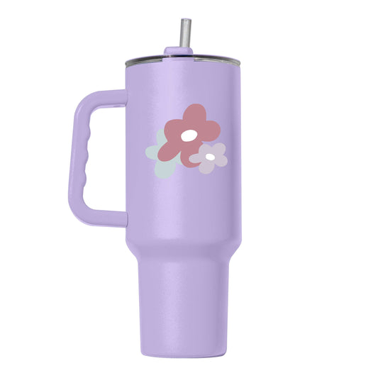 Spring 40oz Colorful Flower Trio Lavender Powder Coat Tumbler - Logo Brands - Flyclothing LLC
