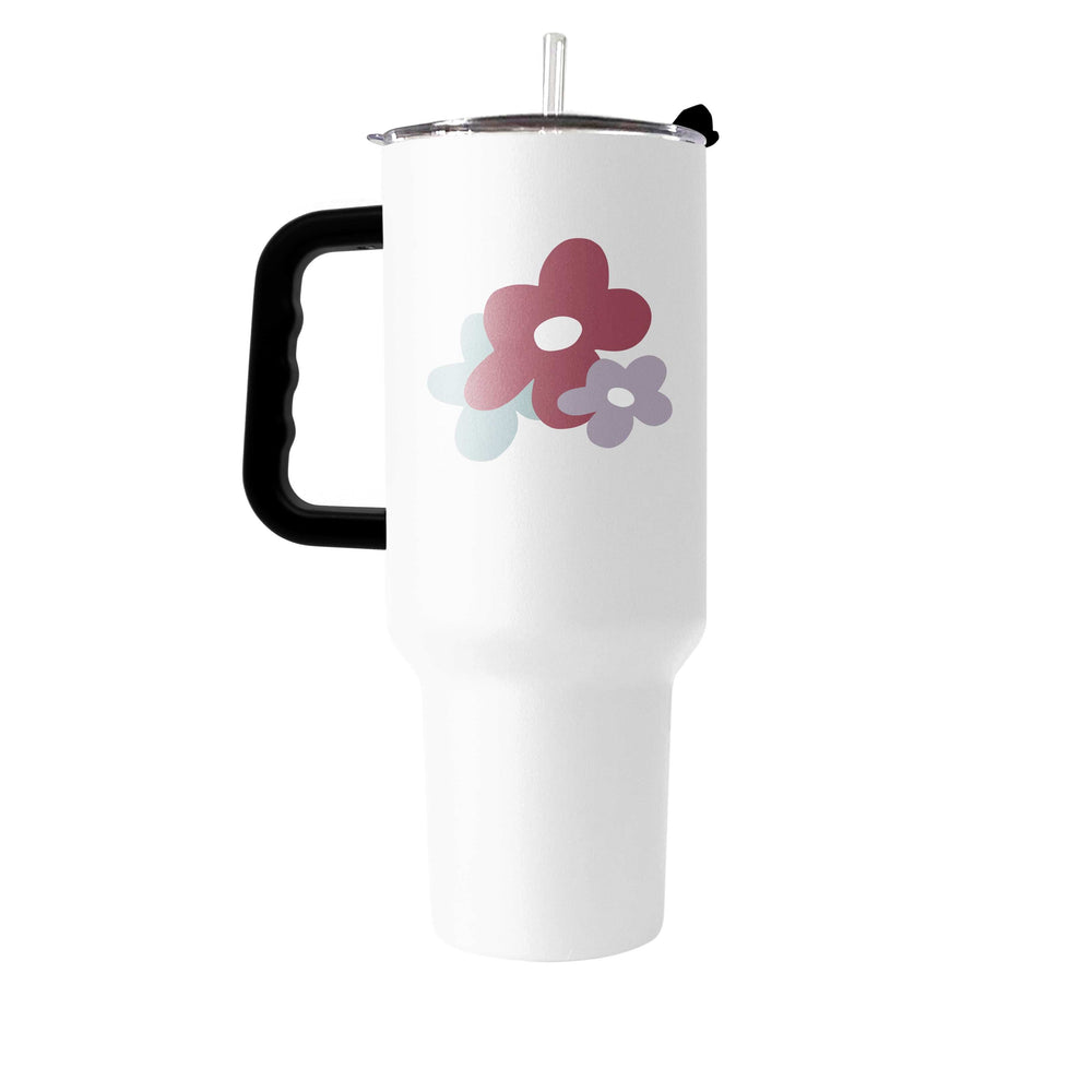 Spring 40oz Colorful Flower Trio White Powder Coat Tumbler - Logo Brands - Flyclothing LLC