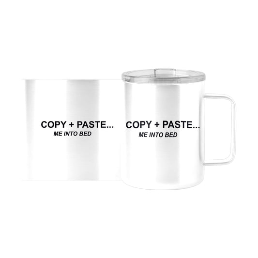Snarky Mug Copy and Paste 15oz Stainless Steel Mug - Logo Brands - Flyclothing LLC