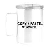 Snarky Mug Copy and Paste 15oz Stainless Steel Mug - Logo Brands - Flyclothing LLC