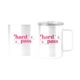 Snarky Mug Hard Pass 15oz Stainless Steel Mug - Logo Brands - Flyclothing LLC