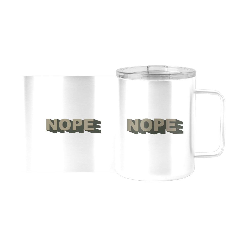 Snarky Mug Nope 15oz Stainless Steel Mug - Logo Brands - Flyclothing LLC