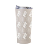 Jungle Collection White Palm Leaves 20oz Powder Coat Tumbler - Logo Brands - Flyclothing LLC