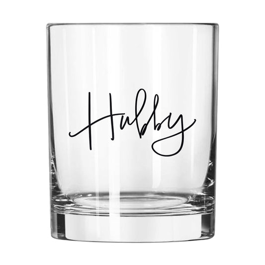 Wedding Collection Hubby 14oz Rocks Glass - Logo Brands - Flyclothing LLC