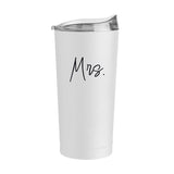Wedding Collection Script Mrs. 20oz Powder Coat Tumbler - Logo Brands - Flyclothing LLC