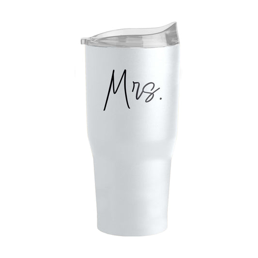 Wedding Collection Script Mrs. 30oz Powder Coat Tumbler - Logo Brands - Flyclothing LLC