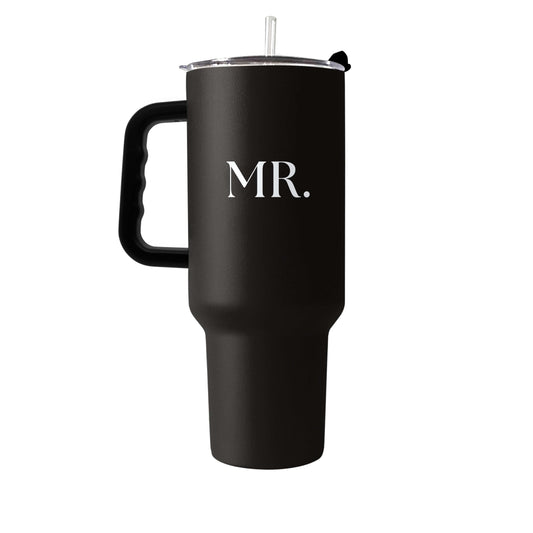 Wedding Collection Standard Font Mr. 40oz Powder Coat Tumbler - Logo Brands - Flyclothing LLC